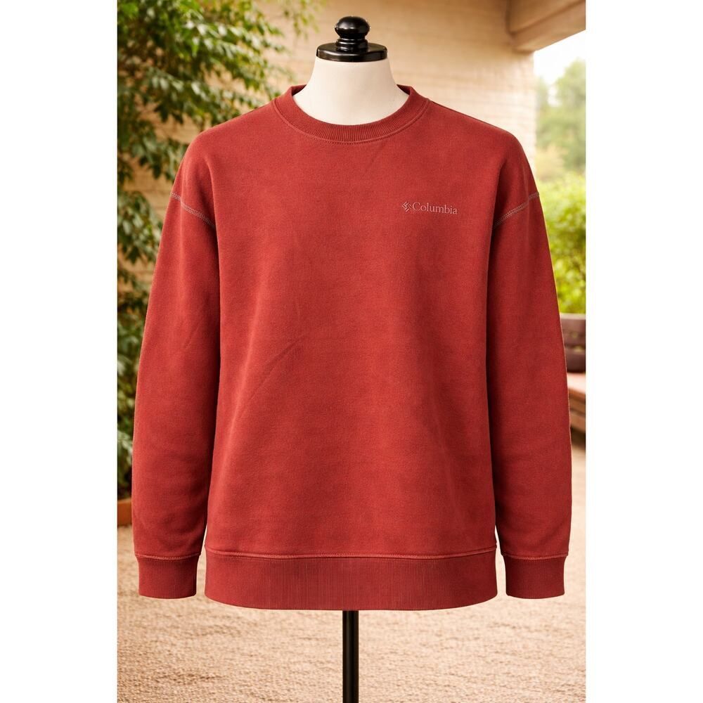 Vintage Y2K Columbia Men's Size 2XL XXL Burgundy Rust Pullover Sweater Crewneck